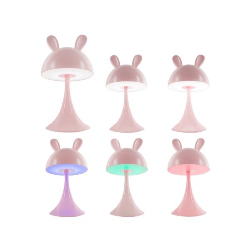 Нічник Kite Світильник LED з акумулятором Simple Bunny, рожевий (K25-317-1-2)