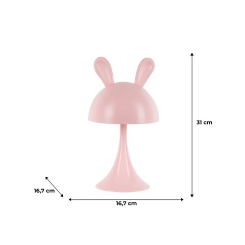 Нічник Kite Світильник LED з акумулятором Simple Bunny, рожевий (K25-317-1-2)