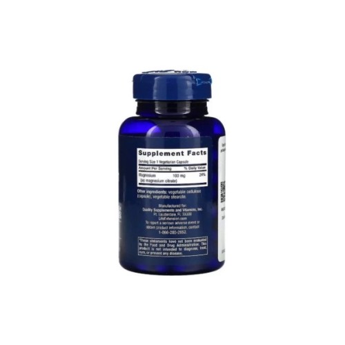 Мінерали Life Extension Цитрат Магнію, Magnesium (Citrate), 160 мг, 100 капсул (LEX-16821)