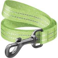 Повідець для собак WAUDOG Re-cotton світловідбивний S Ш 15 мм Д 150 см салатовий (40125)