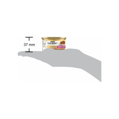 Вологий корм для кішок Purina Gourmet Gold. Подвійне задоволення з качкою та індичкою 85г (7613031381050)