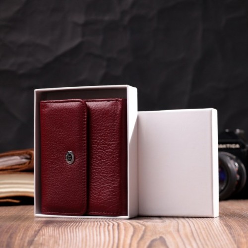 Гаманець ST Leather Шкіряний Бордовий (19480)