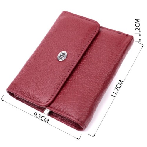 Гаманець ST Leather Шкіряний Бордовий (19480)