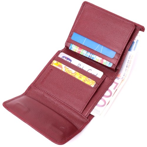 Гаманець ST Leather Шкіряний Бордовий (19480)