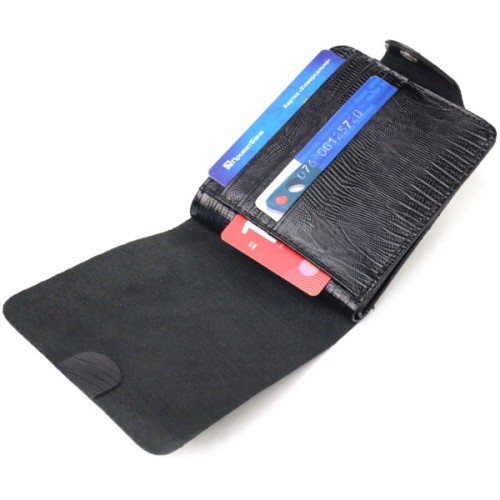 Портмоне Canpellini З натуральної шкіри Чорне (21575)