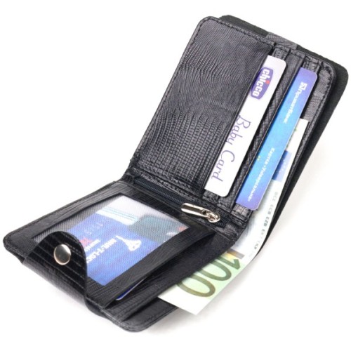 Портмоне Canpellini З натуральної шкіри Чорне (21575)