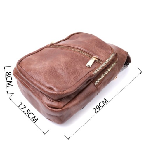 Сумка Vintage З однією лямкою через плече з екошкіри Коричнева (22760)