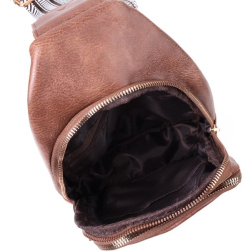 Сумка Vintage З однією лямкою через плече з екошкіри Коричнева (22760)