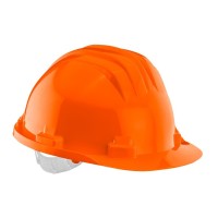 Каска захисна Neo Tools пластик поліпропілен HDPE, пряжка для регулювання, помаранчева (97-205)