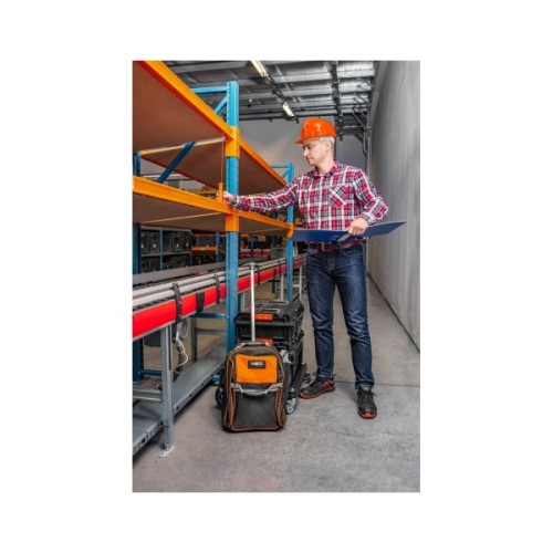 Каска захисна Neo Tools пластик поліпропілен HDPE, пряжка для регулювання, помаранчева (97-205)