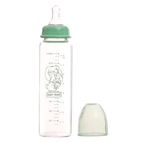 Пляшечка для годування Baby Team Скляна 250 мл (4824428012119)