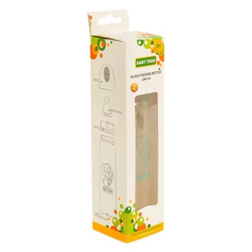 Пляшечка для годування Baby Team Скляна 250 мл (4824428012119)