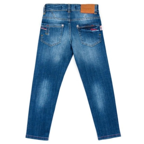 Штани дитячі A-Yugi завужені з потертостями (2698-116B-blue)