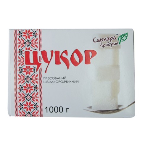 Цукор Саркара продукт швидкорозчинний у формі кубика 1 кг (коробка) (15004)