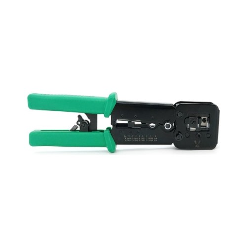 Інструмент Voltronic VegGieg V-E113, для обтиску RJ-45 (8P8C) та RJ-12/11 (6P6C), 4P4C, чорний/зелений, Q10 (V-E113)