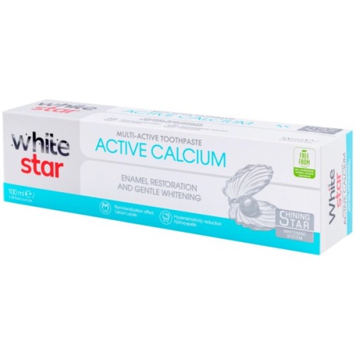 Зубна паста White Star Active Calcium 100 мл (3800237400294)