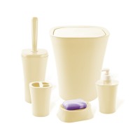 Набір для ванної кімнати Planet Household Papillon 5 предметів кремовий (6886)