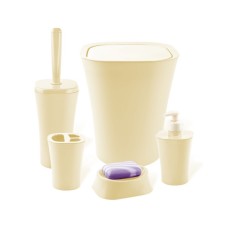 Набір для ванної кімнати Planet Household Papillon 5 предметів кремовий (6886)