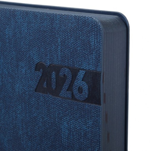 Тижневик Leo planner А5 датований 2026 "Boss", м‘який, синій, 368 сторінок (252633)