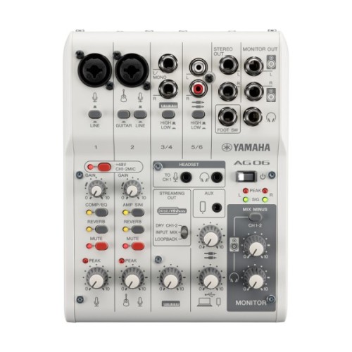 Аудіоінтерфейс Yamaha AG06MK2 White