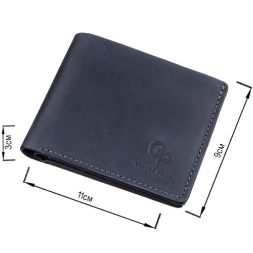 Портмоне Grande Pelle Унісекс на магніті Синє (11209)
