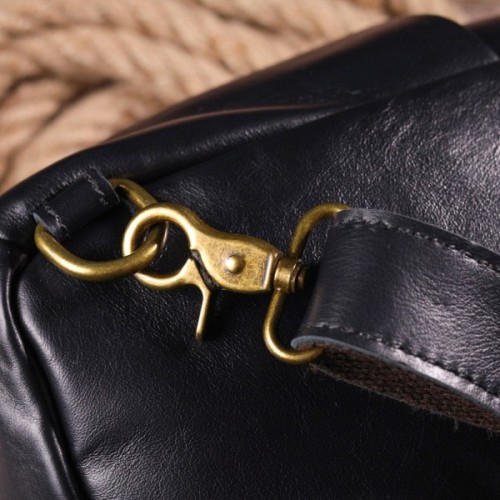 Сумка Vintage Чоловіча через плече з натуральної гладкої шкіри Чорна (21286)