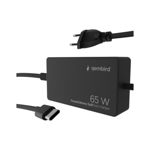 Блок живлення мережевий Gembird TYPE-C/PD/65W, 28W QC/4.0/4.0+/28W (NPA-AC-PDQC65-01)