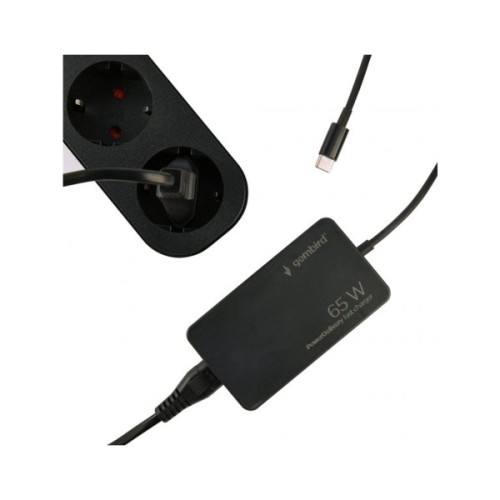 Блок живлення мережевий Gembird TYPE-C/PD/65W, 28W QC/4.0/4.0+/28W (NPA-AC-PDQC65-01)