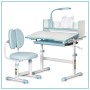 Парта зі стільцем ErgoKids Blue ( +полка+лампа) (BD-24 BL)