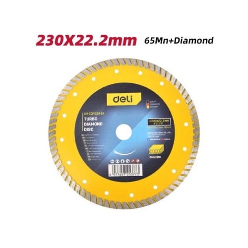 Круг відрізний Deli алмазний, по плитці, бетону, каменю 230 x 22,2 мм (EDH-CQP230-E4)