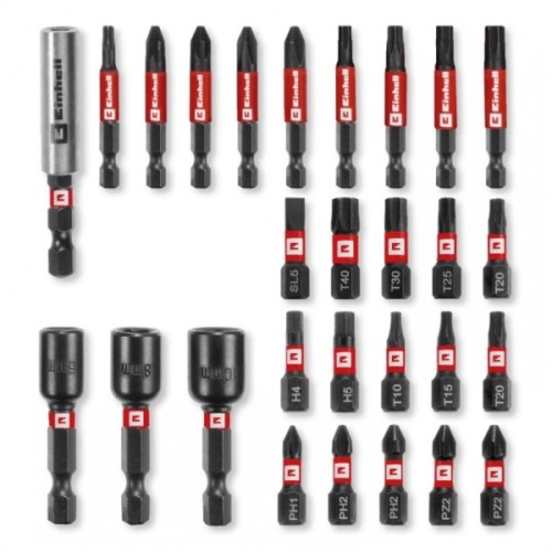 Набір біт Einhell біт і головок, 1/4", 28шт, кейс (108703)