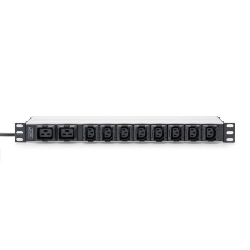 Силовий блок 19" 1U w/PDU 8xC13, 2xC19, 16A, 250V, вилка C20 Digitus (DN-95427)