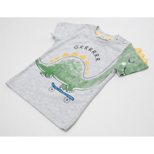 Футболка дитяча Breeze з динозавром (13491-92B-gray)