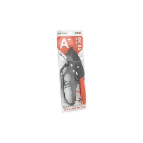Секатор Voltronic YT-SK5B, храповий механізм, 205мм, 25мм, сталь SK5, з фіксатором, Red/Black, Blister (YT-SK5B-Bl)