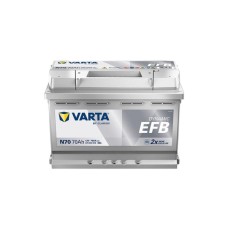 Акумулятор автомобільний Varta BlueDynamicEFB70AhЕв(-/+)(760EN) N70 (570500076)