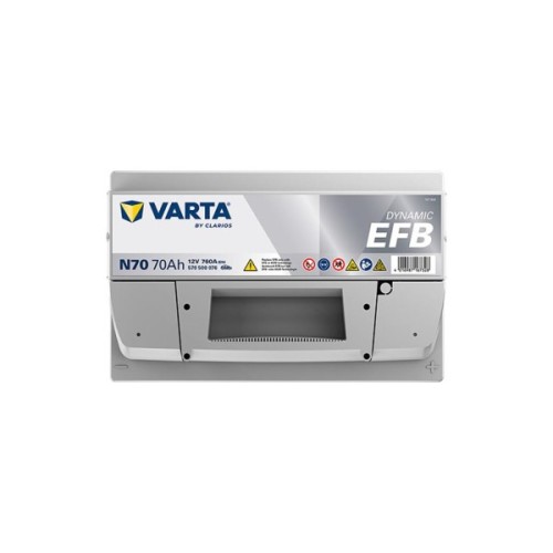 Акумулятор автомобільний Varta BlueDynamicEFB70AhЕв(-/+)(760EN) N70 (570500076)