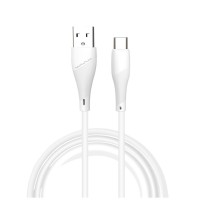 Дата кабель USB 2.0 AM to USB-C 1.0m 2.4A X196 white WUW (6972573335589)