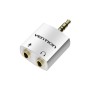Перехідник 3.5mm M to 2x3.5mm F (4pin) gray Vention (BDBW0)