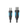Кабель для принтера USB 2.0 AM/BM 1.5m black Vention (VAS-A16-B150)