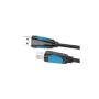 Кабель для принтера USB 2.0 AM/BM 1.5m black Vention (VAS-A16-B150)
