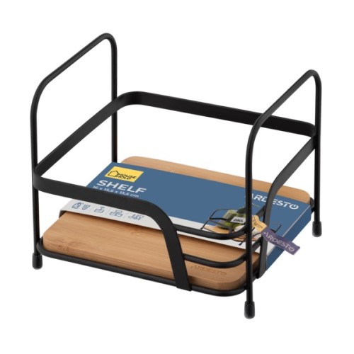 Полиця у ванну Ardesto Minimalism 1-ярусна Чорна (ARHK4501BB)