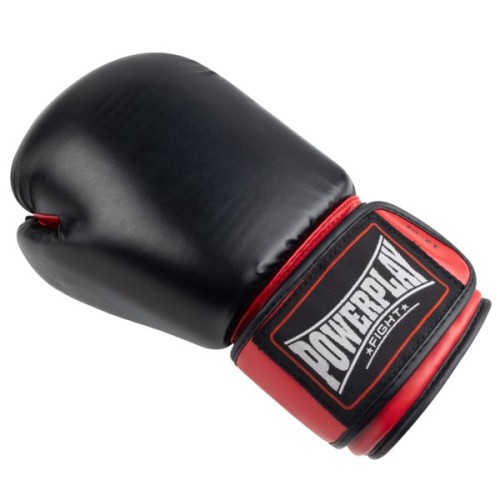 Боксерські рукавички PowerPlay 3004 Classic Чорно-Червоні 12 унцій (PP_3004_12oz_Bl/Red)