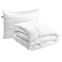 Ковдра Руно набір ковдра силіконова Warm Silver 140х205 + 1 подушка 50х70 (924.52_Warm Silver)