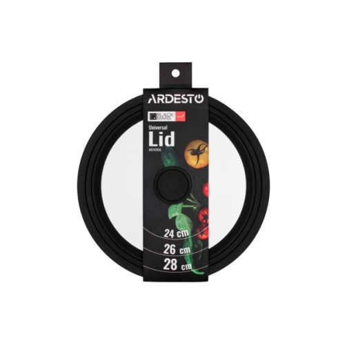 Кришка для посуду Ardesto Black Mars Smart 24/26/28 см (AR2428UL)