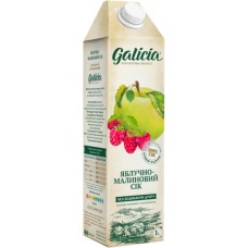 Сік Galicia Яблучно-малинового пастеризованого неосвітленого 1 л (4820209563467) Сік Galicia Яблучно-малинового пастеризованого неосвітленого 1 л (4820209563467)