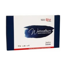 Акварельні фарби Rosa Gallery Класика 24 кольори 2.5 мл кювета, картон, (4823098502821)