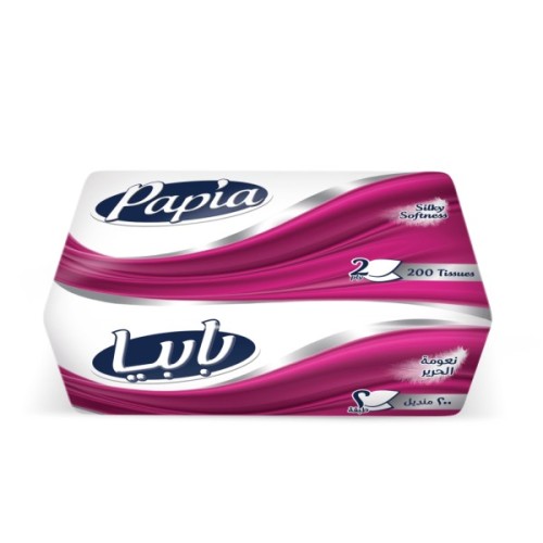 Серветки косметичні Papia 2 шари 200 шт. (8690536025077)