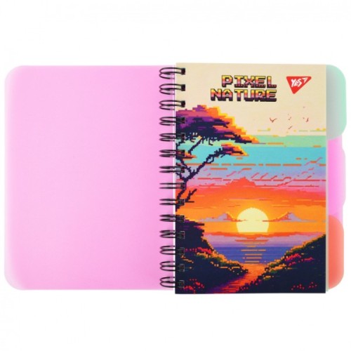 Блокнот Yes В6 Pixel nature 144 аркуша пластикова обкладинка (681988)