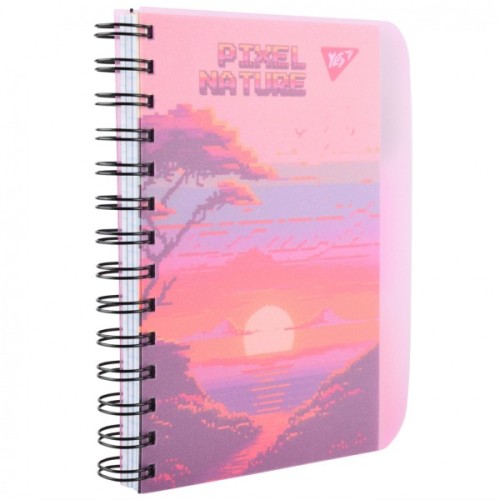 Блокнот Yes В6 Pixel nature 144 аркуша пластикова обкладинка (681988)