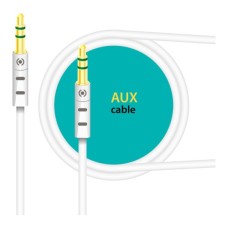 Кабель мультимедійний 3.5mm M to 3.5mm M 1.0m white Piko (1283126489167)